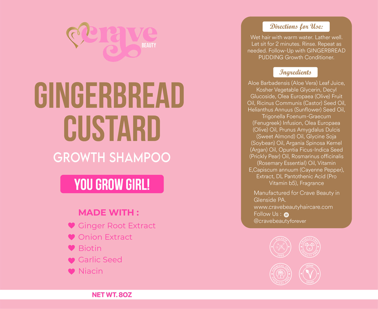 Gingerbread Custard Growth Shampoo